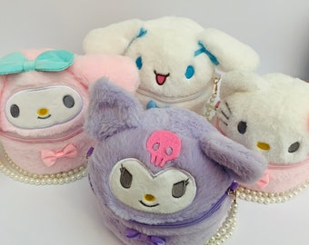 Gorgeous Plush Kawaii  Cartoon Character, Cute Mini handbags, Purses, beautiful gifts, Japanese Anime style