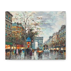Paris Saint Denis, Antoine Blanchard, Romantic Canvas | Fine Art | Famous Art | Vintage | Office Wall Art | Rustic Home Decor | Gift for Her