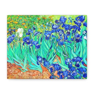 Irises 1890, Vincent van Gogh, Flower Canvas | Famous Artist | Vintage Print | Rustic Home Decor | Office Wall Art | Gift for Her | Fine Art