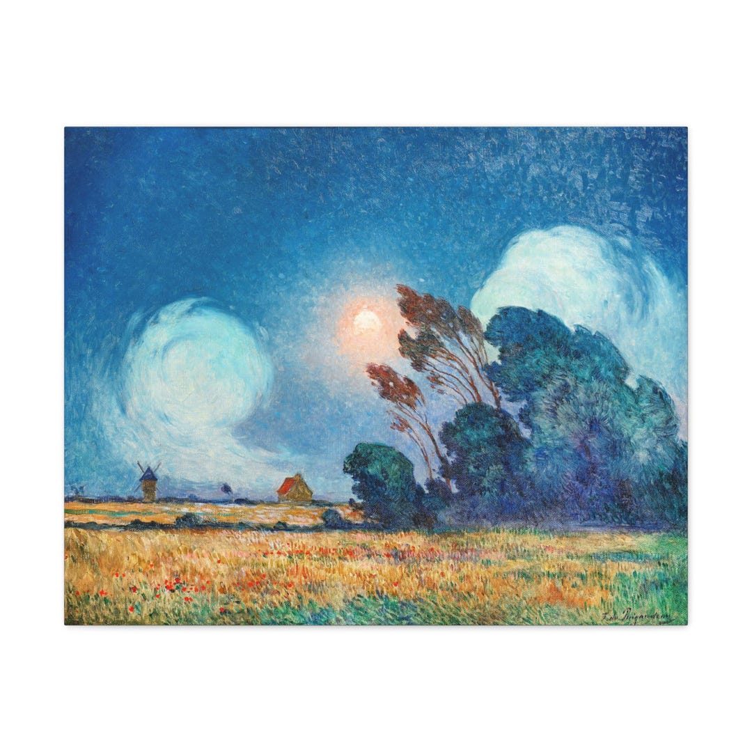 Gust of Wind With Setting Sun 1919, Ferdinand Du Puigaudeau Canvas