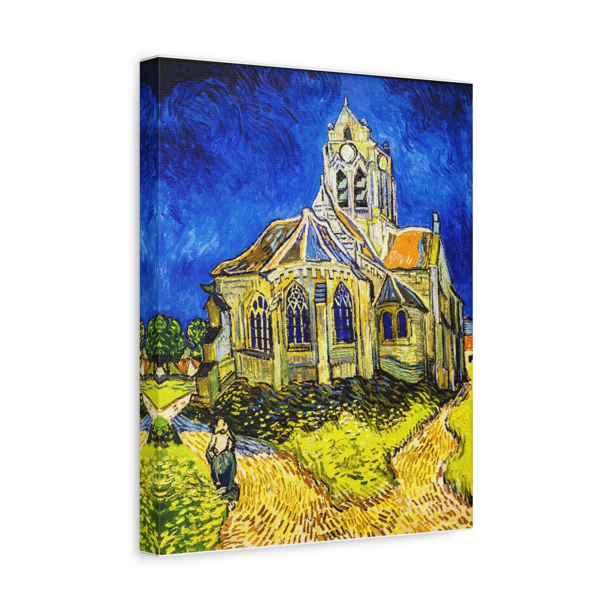 オーヴェルの教会 1890年、フィンセント・ファン・ゴッホ | ドラマチックなアートキャンバス | 有名なフランス美術 | コテージウォールアート |  ギフトアイデア | 素朴なホームデコレーション - Etsy 日本, image size:2048x2048