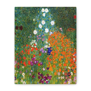 Cottage Garden, Gustav Klimt, 1907 Reproduction, Fine Art, Famous Artist, Vintage Print, Office Wall Art, Rustic Home Decor, Gift for Her