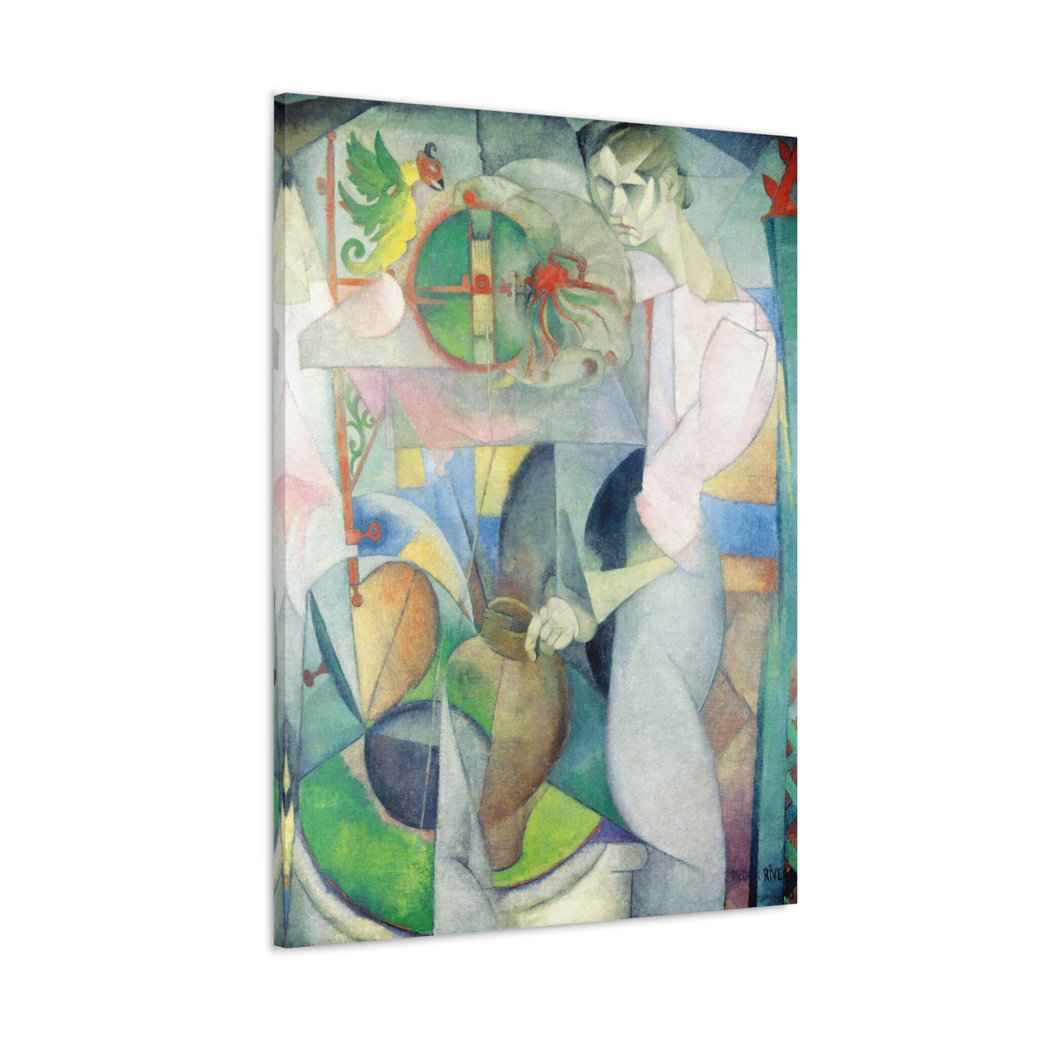 The Woman at the Well, Diego Rivera, 1913, Reproduction Vintage Office