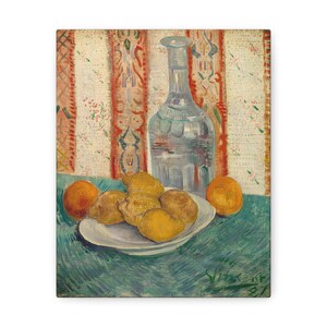 Carafe and Dish Fruit, Vincent van Gogh, 1887 Reproduction, Famous Artist | Vintage | Rustic Home Decor | Wall Art | Gift for Her | Fine Art