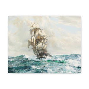 Marco Polo, Montague Dawson | Maritime Canvas | Gift for Dad | Fine Art | Vintage Home Decor | Office Wall Art | Sailing Ship | Gift for Him