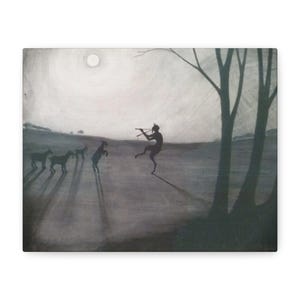 Faun by the Moonlight 1900 Canvas Print, Leon Spilliaert, Nocturne Art, Gift for Him