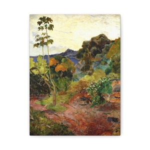 Martinique Landscape 1887, Paul Gauguin | Nature Art Canvas | Vintage Art | Rustic Home Decor | Office Wall Art | French Art | Famous Artist