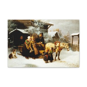 Dismissal from Parental Home, Bengt Nordenberg, 1876 Reproduction, Fine Art, Famous Artist, Vintage Print, Rustic Home Decor, Gift for Her