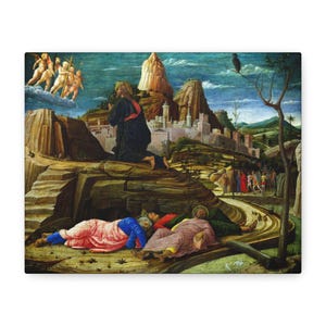 The Agony in the Garden 1456, Andrea Mantegna | Masterpiece Canvas | Famous Artist | Vintage  Wall Art | Rustic Home Decor | Religious Art