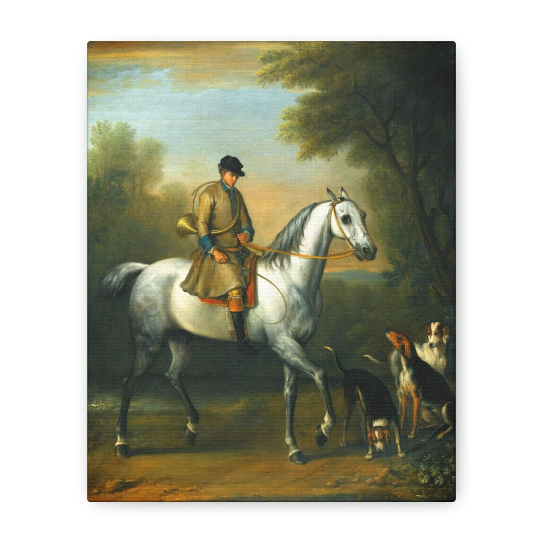 Huntsman and Hounds Canvas Print, John Wootton, Vintage Equestrian Art ...