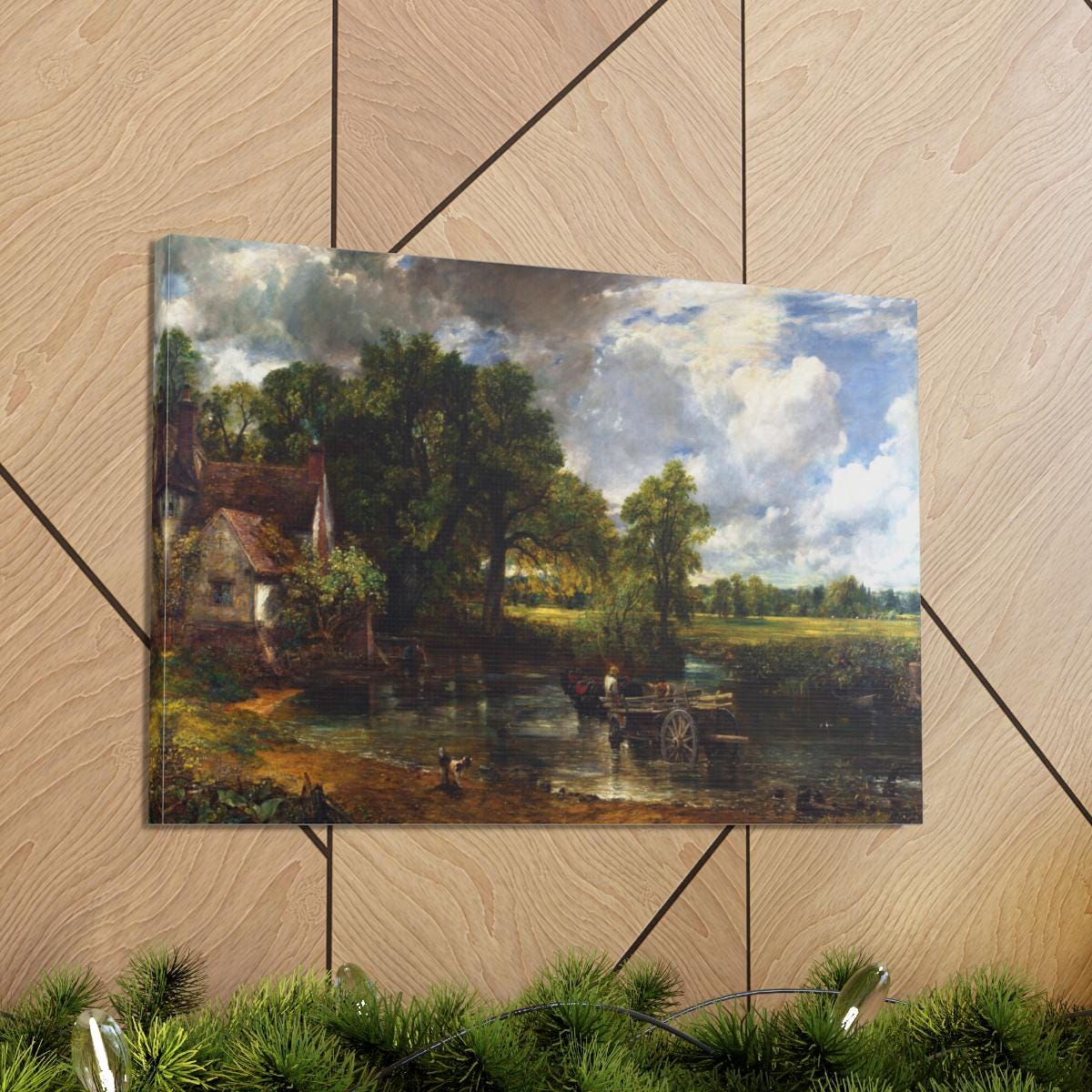 The Hay Wain 1821 Canvas Print, John Constable, Rustic English