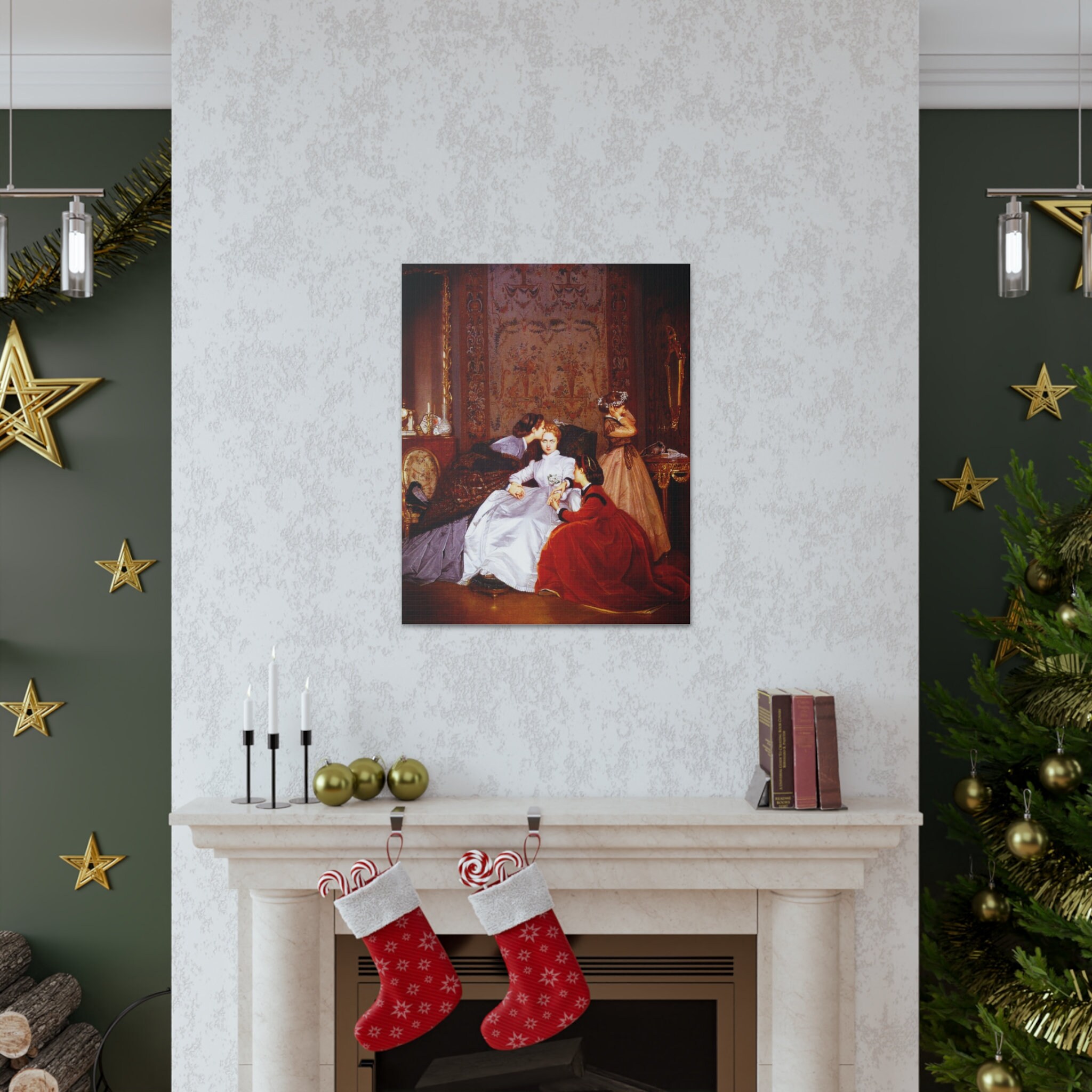 The Reluctant Bride, Auguste Toulmouche, 1866 Reproduction Fine Art