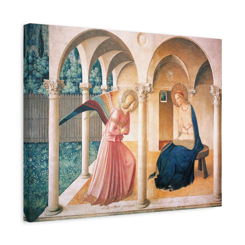 Fra Angelico Annunciation 1445 Canvas Print, Renaissance Religious Art ...