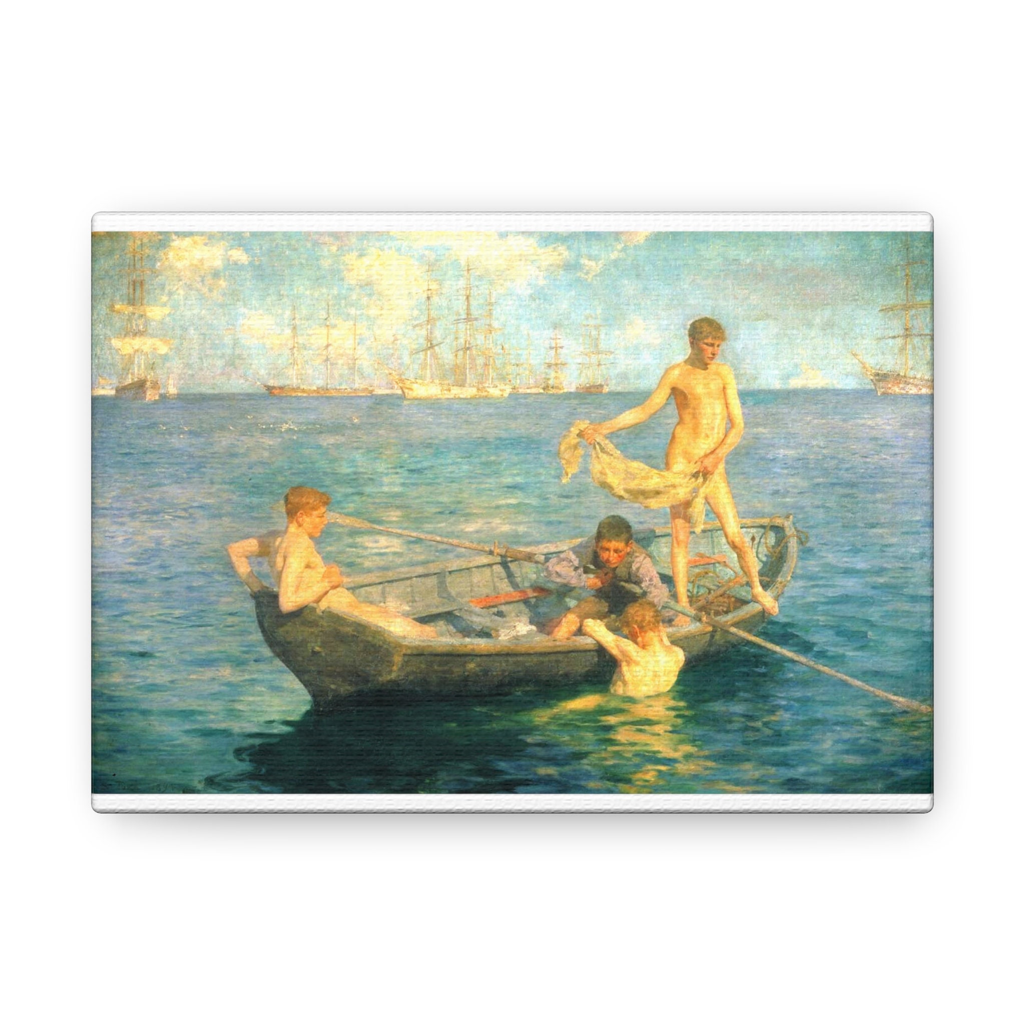 August Blue, Henry Scott Tuke, 1896, Reproduction Famous Artist Vintage