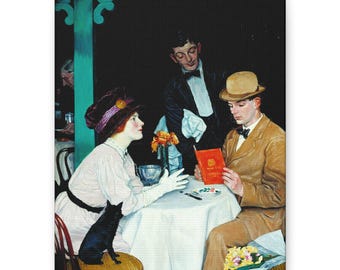 Canvasafdruk Bank Holiday 1912, William Strang, vintage dining Art
