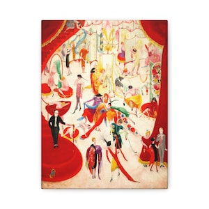 Spring Sale at Bendel&#39;s 1921, Florine Stettheimer, Stunning Canvas | Famous Vintage Art | Rustic Home Decor | Office Wall Art | Gift for Her