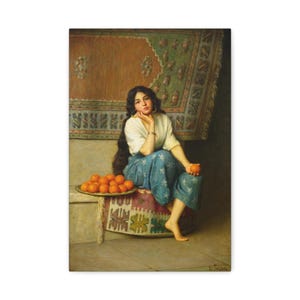 The Orange Seller, Enric Serra Auque, 1908 Reproduction | Famous Artist | Vintage Print | Rustic Home Decor | Office Wall Art | Gift for Her