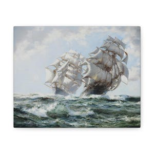 The Mighty Clippers, Montague Dawson, Reproduction, Famous Artist, Marine Decor | Office Wall Art | Home Decor | Sailing Arts | Gift for Dad