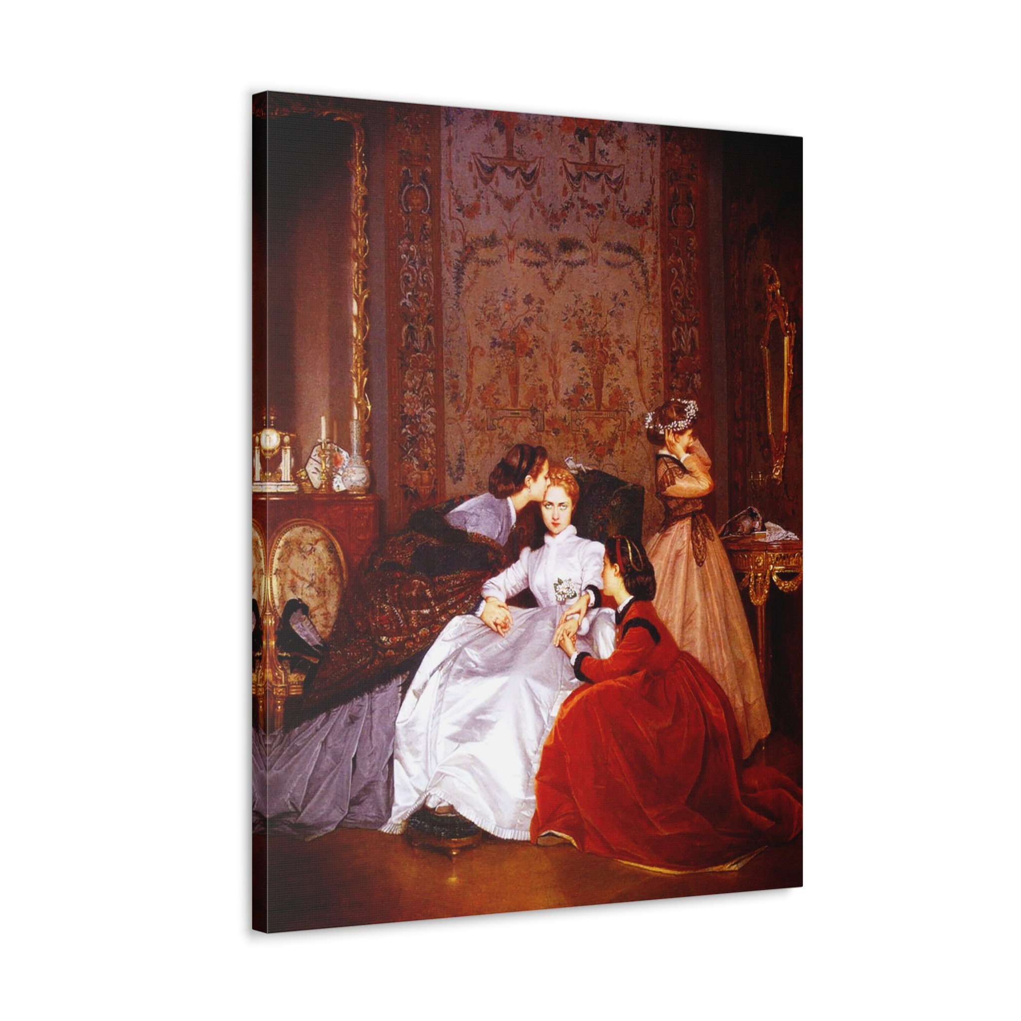 The Reluctant Bride, Auguste Toulmouche, 1866 Reproduction Fine Art