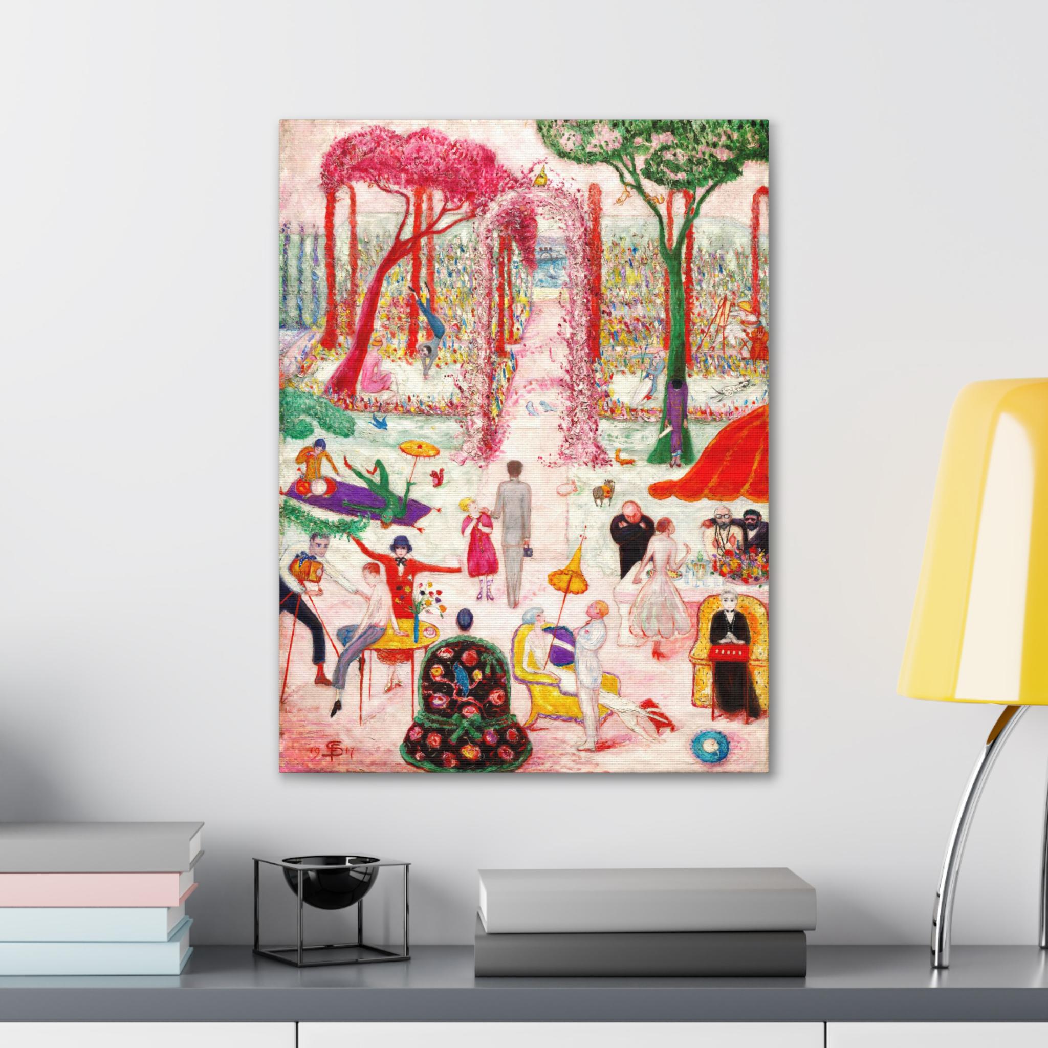 Sunday Afternoon In The Country 1917 Florine Stettheimer Canvas Print sunday-afternoon-in-the-country-1917-florine-stettheimer-canvas-print