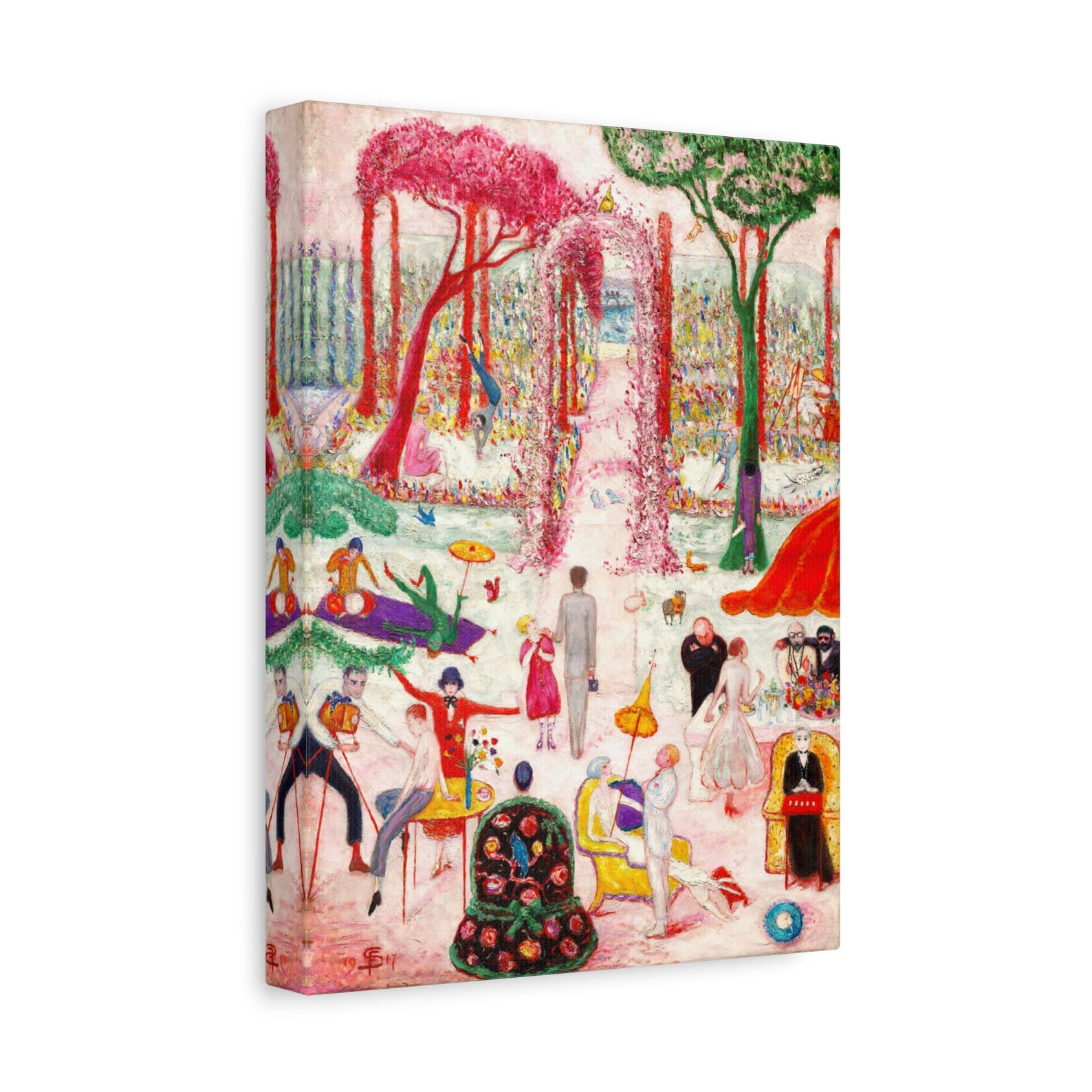 Sunday Afternoon In The Country 1917 Florine Stettheimer Canvas Print sunday-afternoon-in-the-country-1917-florine-stettheimer-canvas-print