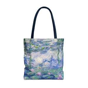 Water Lilies, Tote Bag, Fun Bag, Gift for Mom, Reusable Bag, Eco-Friendly Bag, Afterhours Bag, Gym Tote, Great for Shopping Bag, School Bag