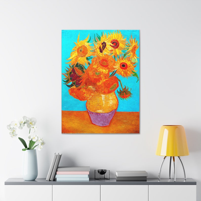 Sunflowers Vincent Van Gogh 1888 Reproduction Famous Etsy