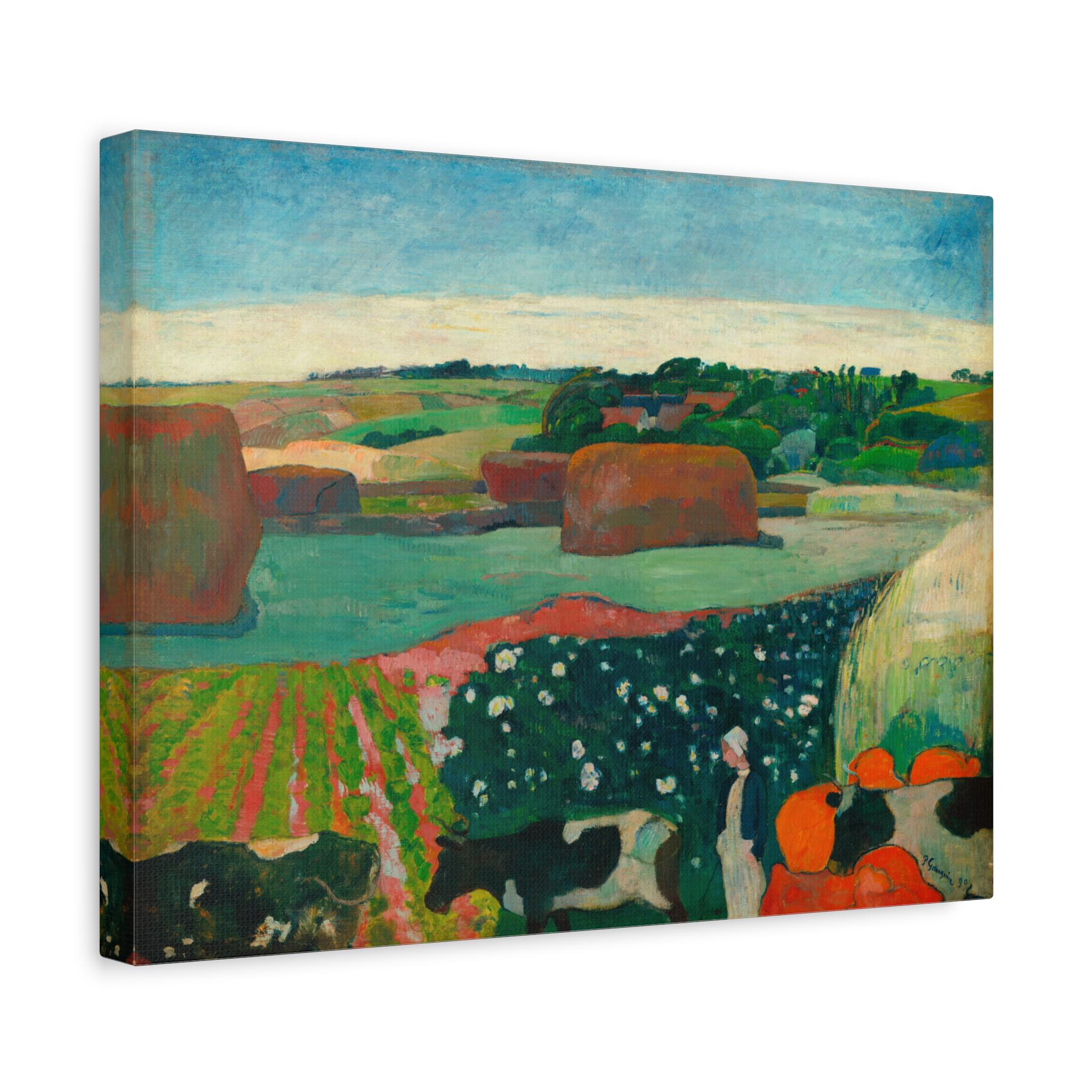 ポール・ゴーギャン、ブルターニュ風景、希少な画集画より ル