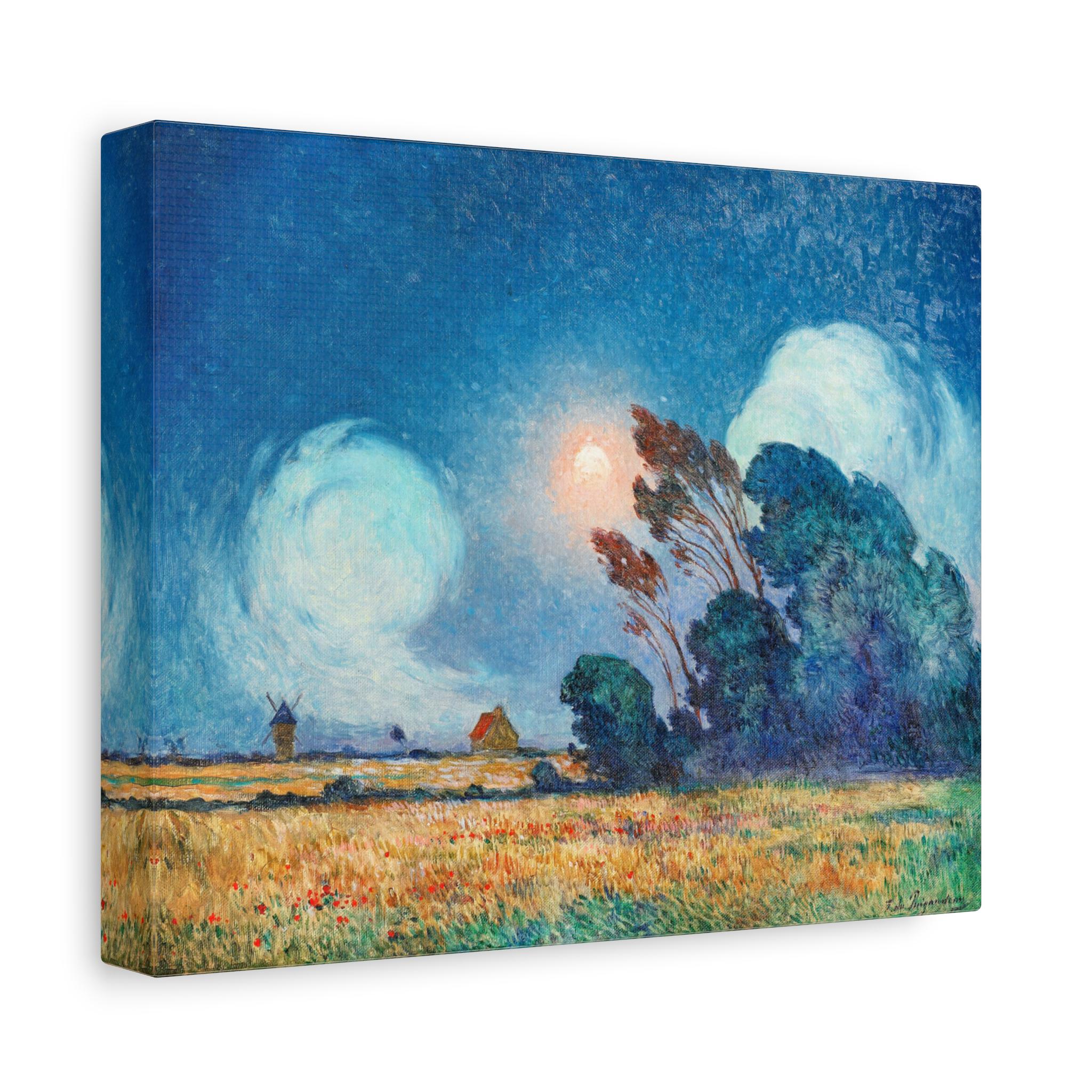 Gust of Wind With Setting Sun 1919, Ferdinand Du Puigaudeau Canvas