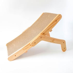Cat Scratching Post with Recycled Cardboard Inserts - Adjustable Cardboard Cat Scratcher, Modern Cat Furniture, Cat Lover Gift