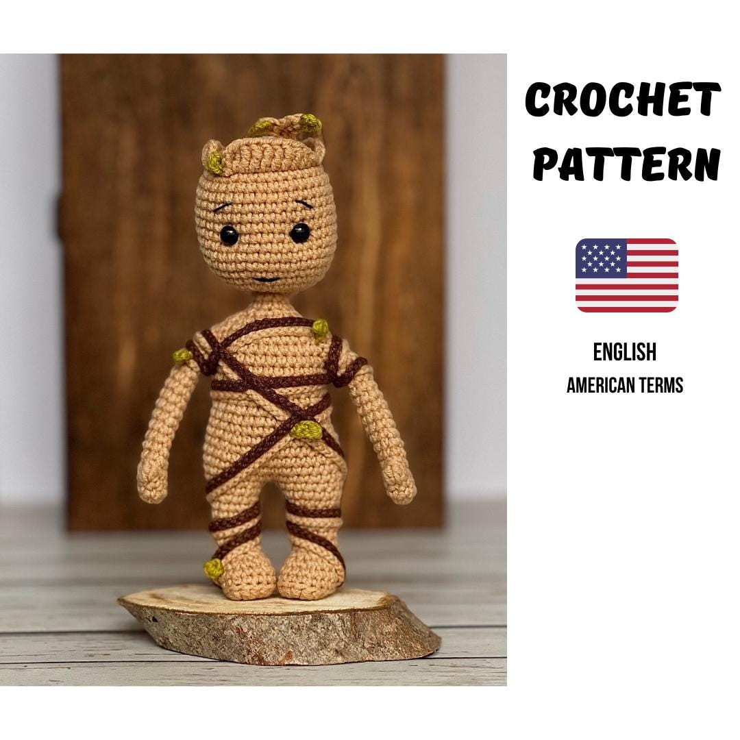 Amigurumi Crochet Pattern Baby Groot 15 Cm PDF | Yarn Art Jeans Yarn ...