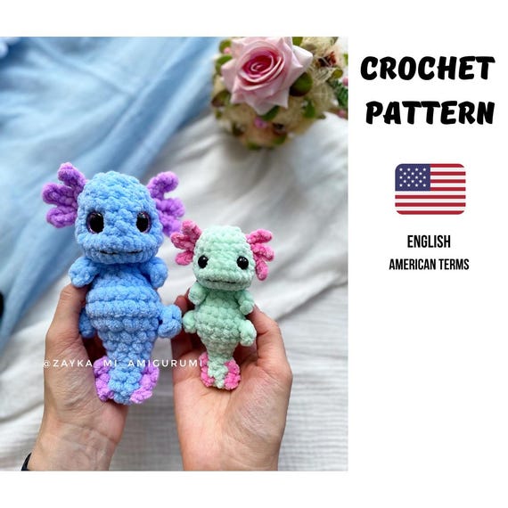 Amigurumi Crochet Pattern Axolotl PDF /plush Toy Tutorial With Step-by-step Photos & Videos Beginner Friendly US Terms - Etsy Israel Amigurumi Crochet Pattern Axolotl PDF /plush Toy Tutorial With Step-by-step Photos & Videos Beginner Friendly US Terms - Etsy Israel