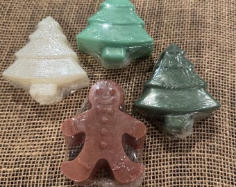 Holiday Scented Soaps: Christmas Tree & Gingerbread Men