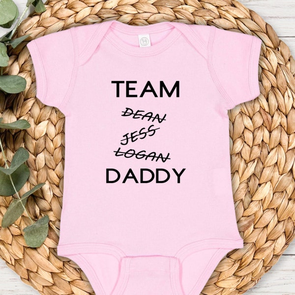 NEW: Team Daddy Pink Onesie, Gilmore Girls Onesie, Gilmore Girls Baby Shirt, Baby Bodysuit