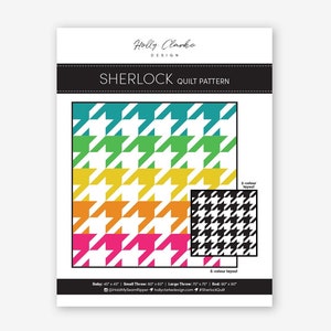 Sherlock Quilt | Modern Quilt Pattern | Houndstooth quilt pattern | Sherlock PDF Pattern Download