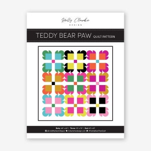 Teddy Bear Paw Quilt | Modern Quilt Pattern |  Teddy Bear Paw Quilt PDF Pattern Download