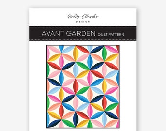 Avant Garden Quilt Pattern | Modern Quilt Pattern | Fat quarter or Jelly Roll quilt pattern | Avant Garden PDF Pattern Download