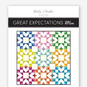 Great Expectations Quilt | Modern Quilt Pattern | Fat quarter quilt pattern | Great Expectations PDF Pattern Download