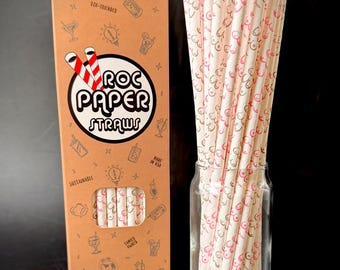 Boobie Paper Straws | Pink Brown Bachelorette Party Drink Decor