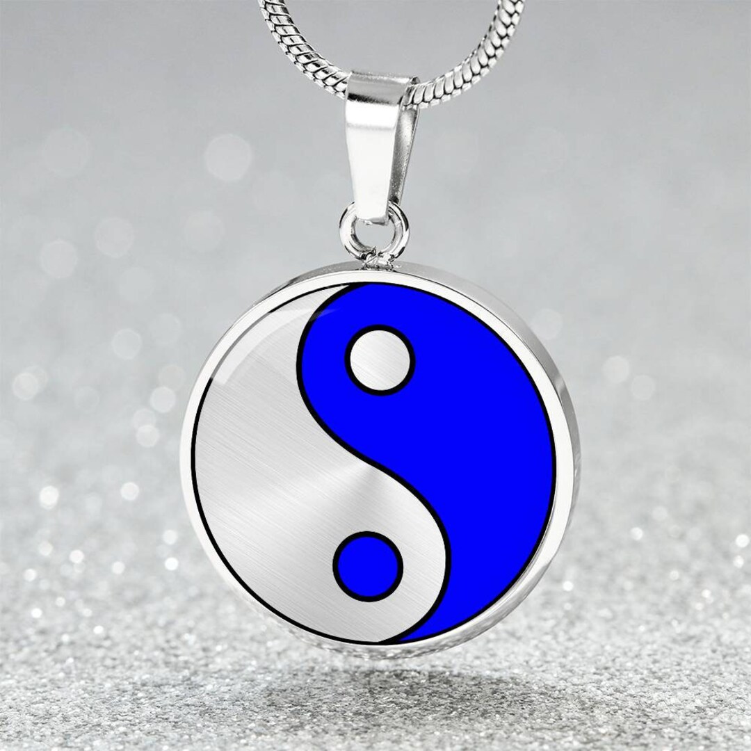 Yin Yang Necklace, Ice and Fire Jewelry, Yin Yang Pendant, Gold Yin and Yang Necklace, Balance