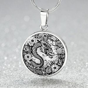 Dragon Necklace Women & Men - Year of the Dragon Chinese Zodiac Animal Jewelry - Spirit Animal Gift For Her or Him - Gold Dragon Pendant