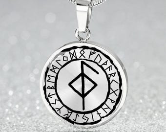 Wikinger Runenstein Anhänger Halskette, Armband oder Schlüsselanhänger - Wikinger Runenstein Anhänger Schmuck - Gold oder Silber Nordischer Keltischer Anhänger Geschenk für Sie und Ihn