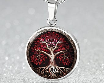 Wikinger Yggdrasil Anhänger, Baum des Lebens Halskette, Wikinger Yggdrasil Anhänger, Gold Stammbaum Anhänger, Geschenk für Sie