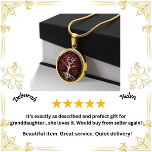 Tree of Life Necklace, 18K Gold Plated Charm Pendant