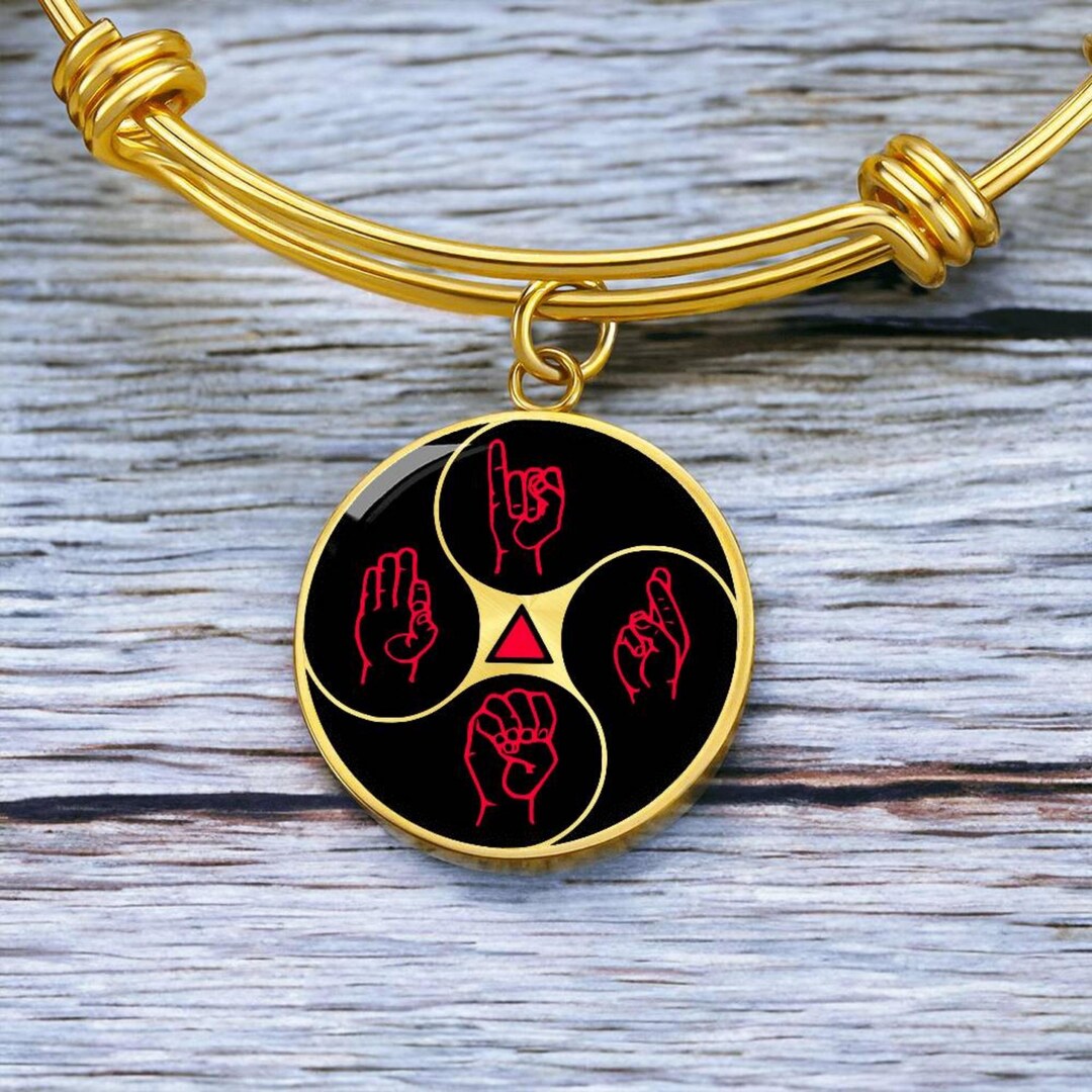 Alchemy Fire Bracelet, Personalized Sign Language Science Jewelry, 18K ...