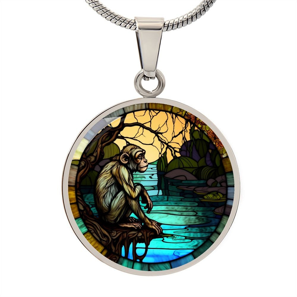 Zodiac Water Monkey Necklace, Chinese New Year, Lunar New Year, Year of