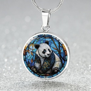 Gold Panda Necklace For Women & Men - Spirit Companion Panda Pendant Necklace  - Personalized Panda Bear Jewellery Gift For Her or Him -