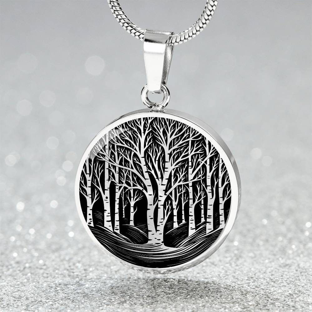 Birch Tree Necklace Personalized Nature Jewelry Unique Hiking Gifts for Her or Him 18K Gold Forest Charm Pendant Winter Fall Jewelry Etsy
