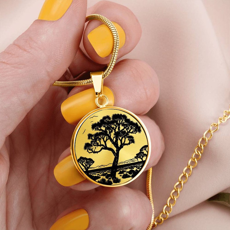 Joshua Tree Necklace, Family Tree Personalized Jewelry, Palm Tree