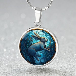 Rabbit Pendant Necklace, Bracelet or Keychain - Personalized Chinese Zodiac Jewelry - Silver or Gold Lunar New Year Spirit Animal Charm